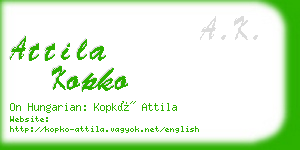 attila kopko business card